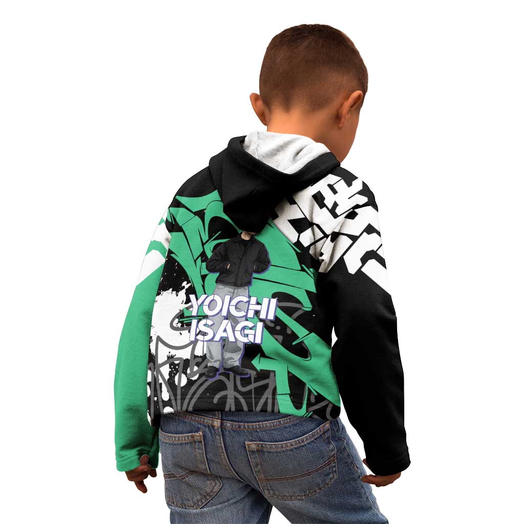 Yoichi Isagi Blue Lock Kid Hoodie Green Graffiti Anime Aesthetic