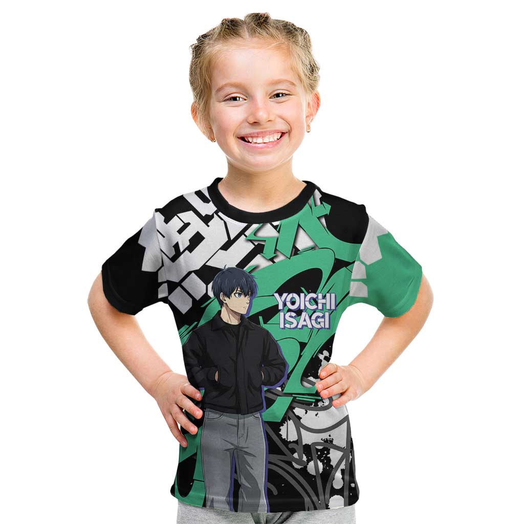 Yoichi Isagi Blue Lock Kid T Shirt Green Graffiti Anime Aesthetic