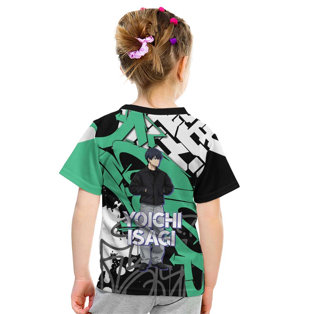 Yoichi Isagi Blue Lock Kid T Shirt Green Graffiti Anime Aesthetic