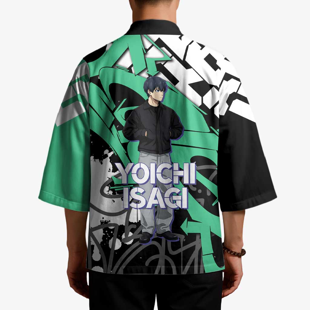 Yoichi Isagi Blue Lock Kimono Green Graffiti Anime Aesthetic