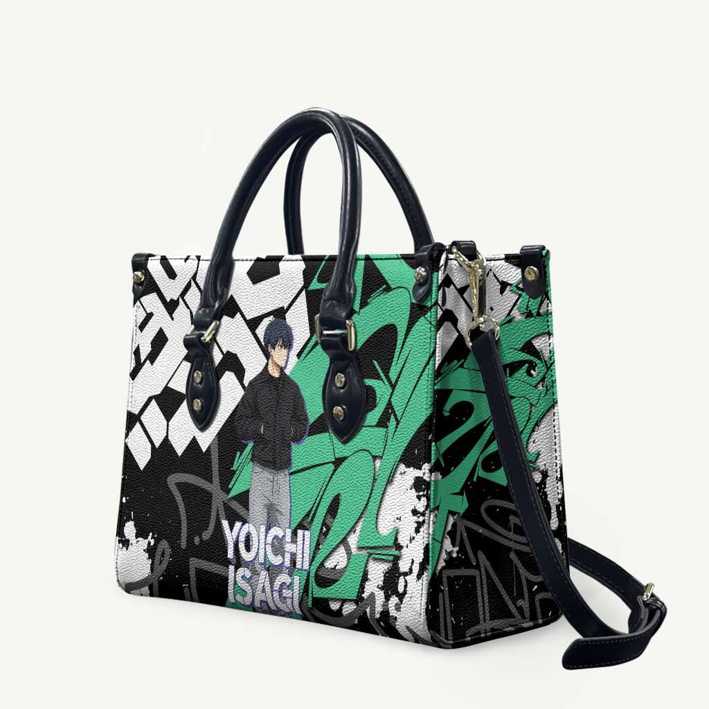 Yoichi Isagi Blue Lock Leather Bag Green Graffiti Anime Aesthetic