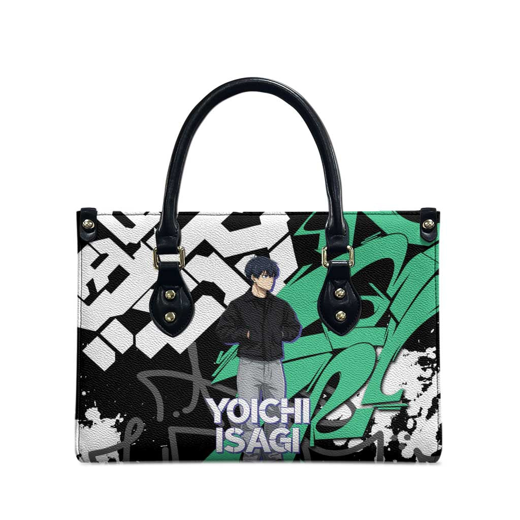 Yoichi Isagi Blue Lock Leather Bag Green Graffiti Anime Aesthetic