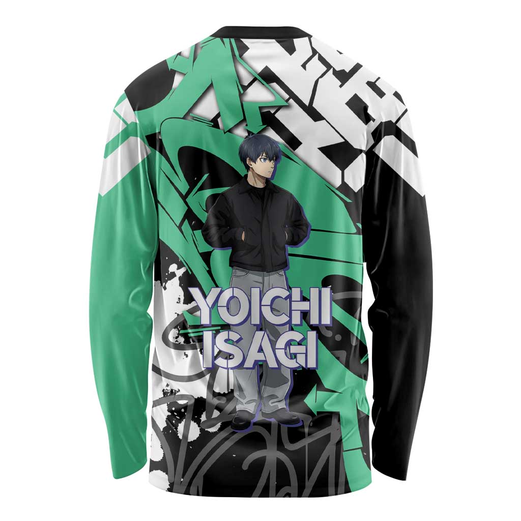 Yoichi Isagi Blue Lock Long Sleeve Shirt Green Graffiti Anime Aesthetic