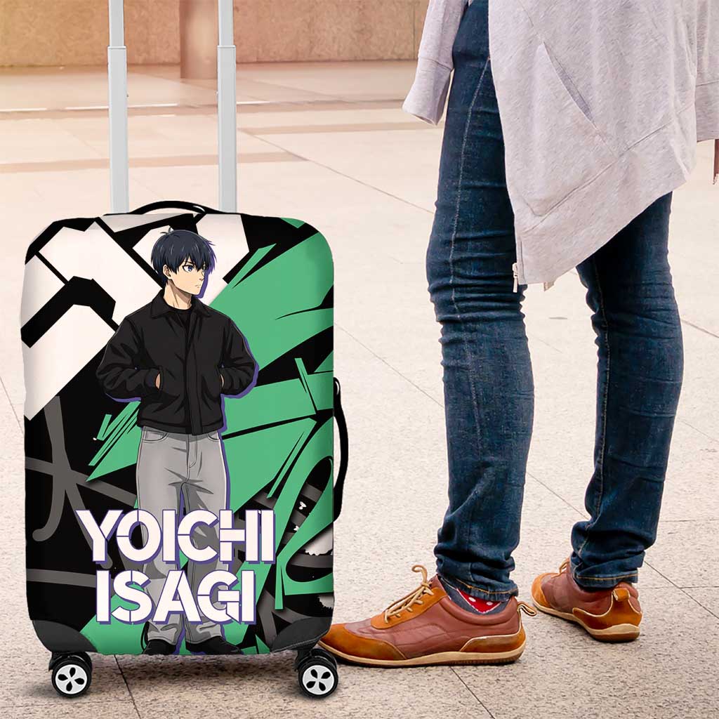 Yoichi Isagi Blue Lock Luggage Cover Green Graffiti Anime Aesthetic