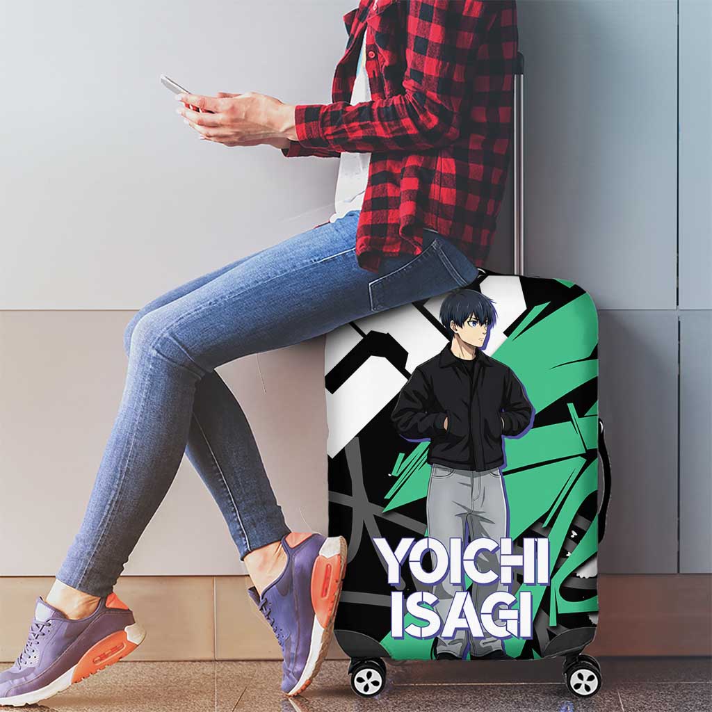 Yoichi Isagi Blue Lock Luggage Cover Green Graffiti Anime Aesthetic