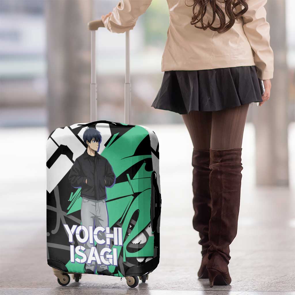 Yoichi Isagi Blue Lock Luggage Cover Green Graffiti Anime Aesthetic