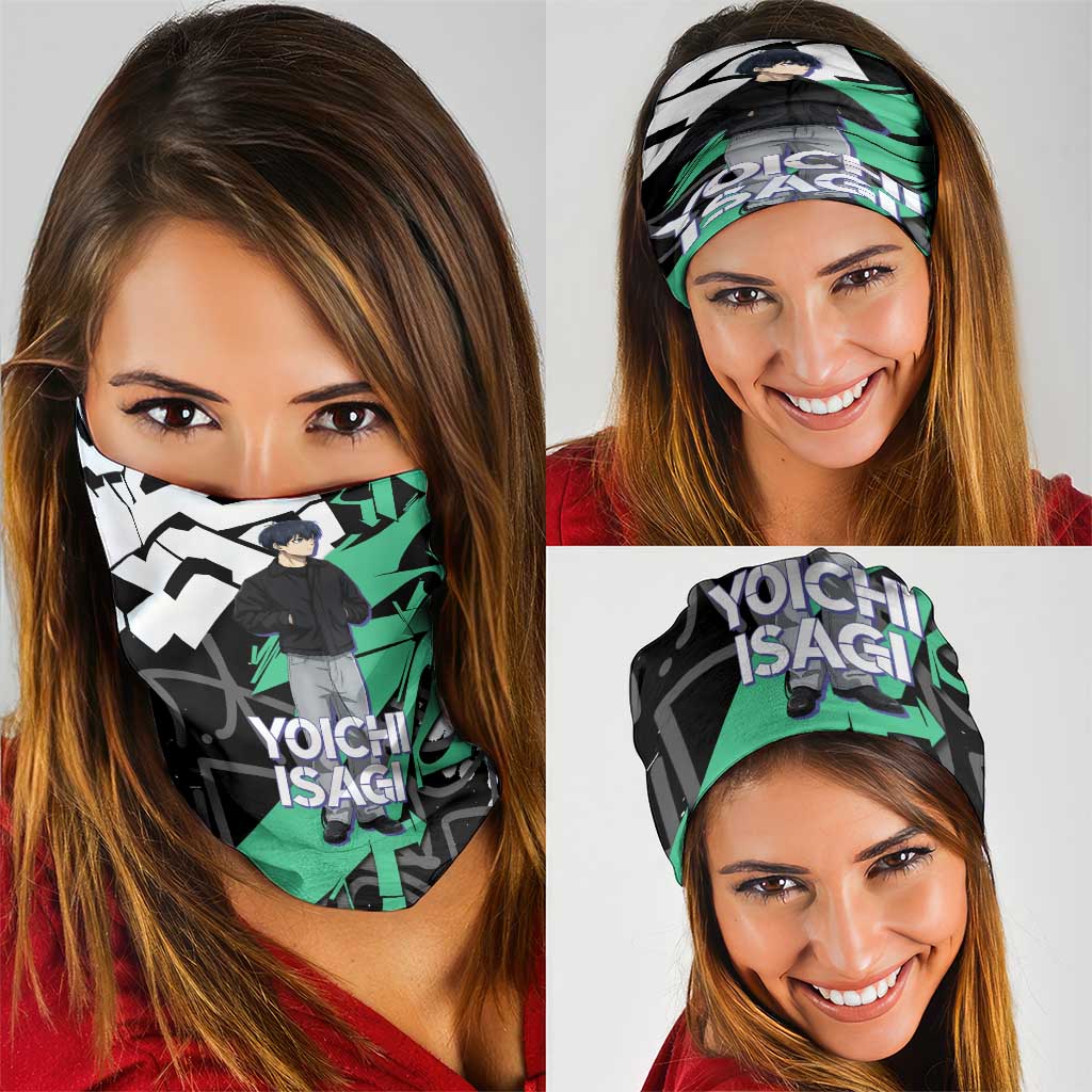 Yoichi Isagi Blue Lock Neck Gaiter Green Graffiti Anime Aesthetic