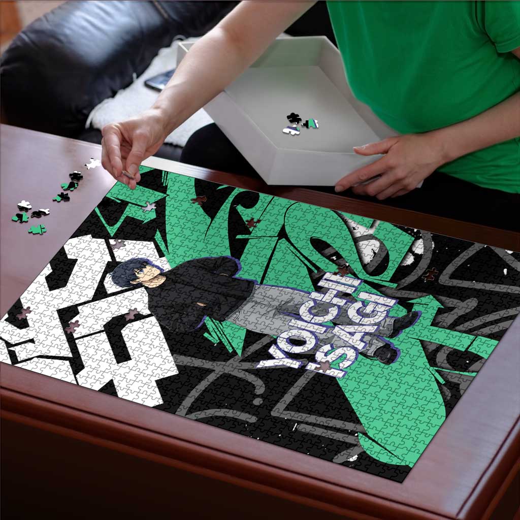 Yoichi Isagi Blue Lock Puzzle Green Graffiti Anime Aesthetic