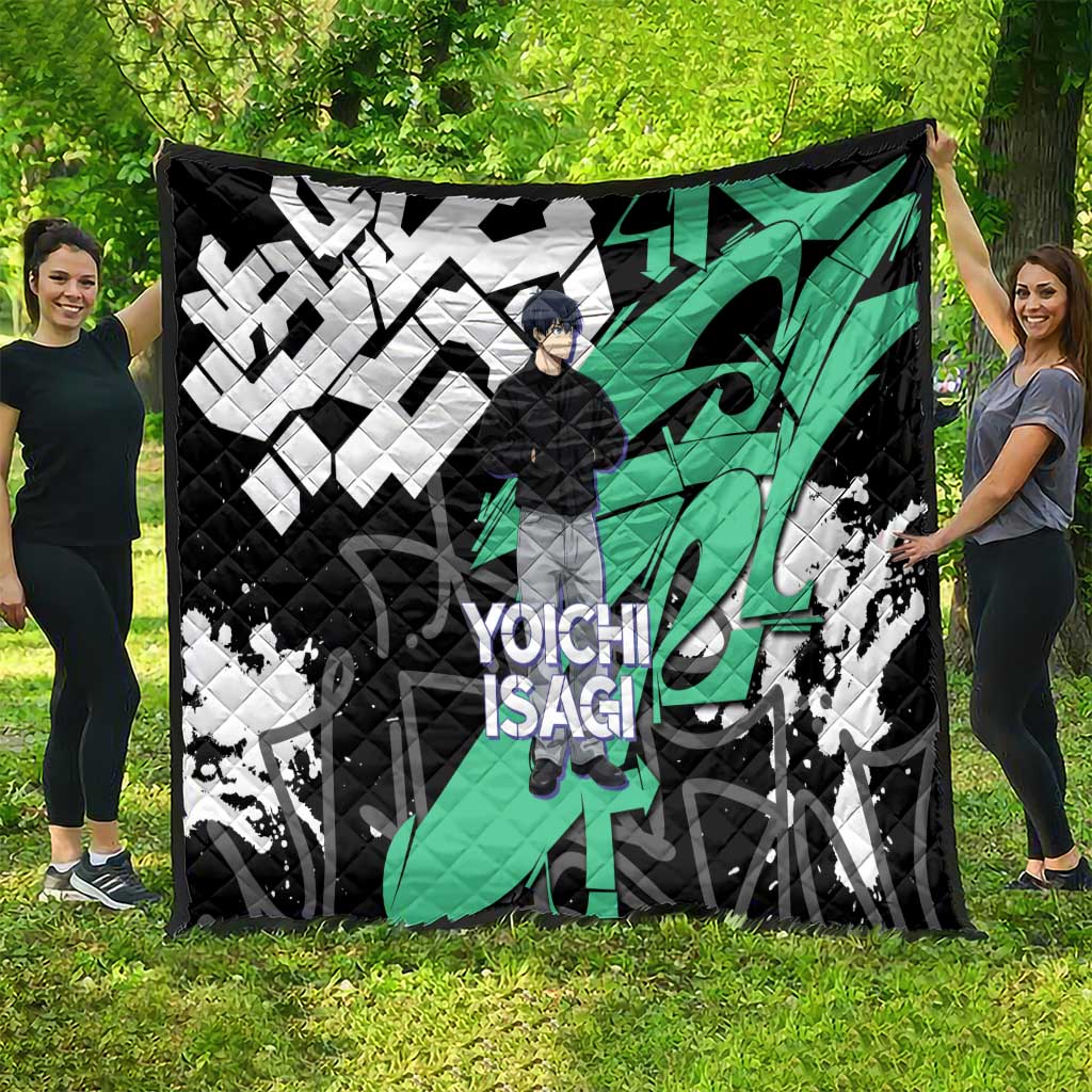 Yoichi Isagi Blue Lock Quilt Green Graffiti Anime Aesthetic