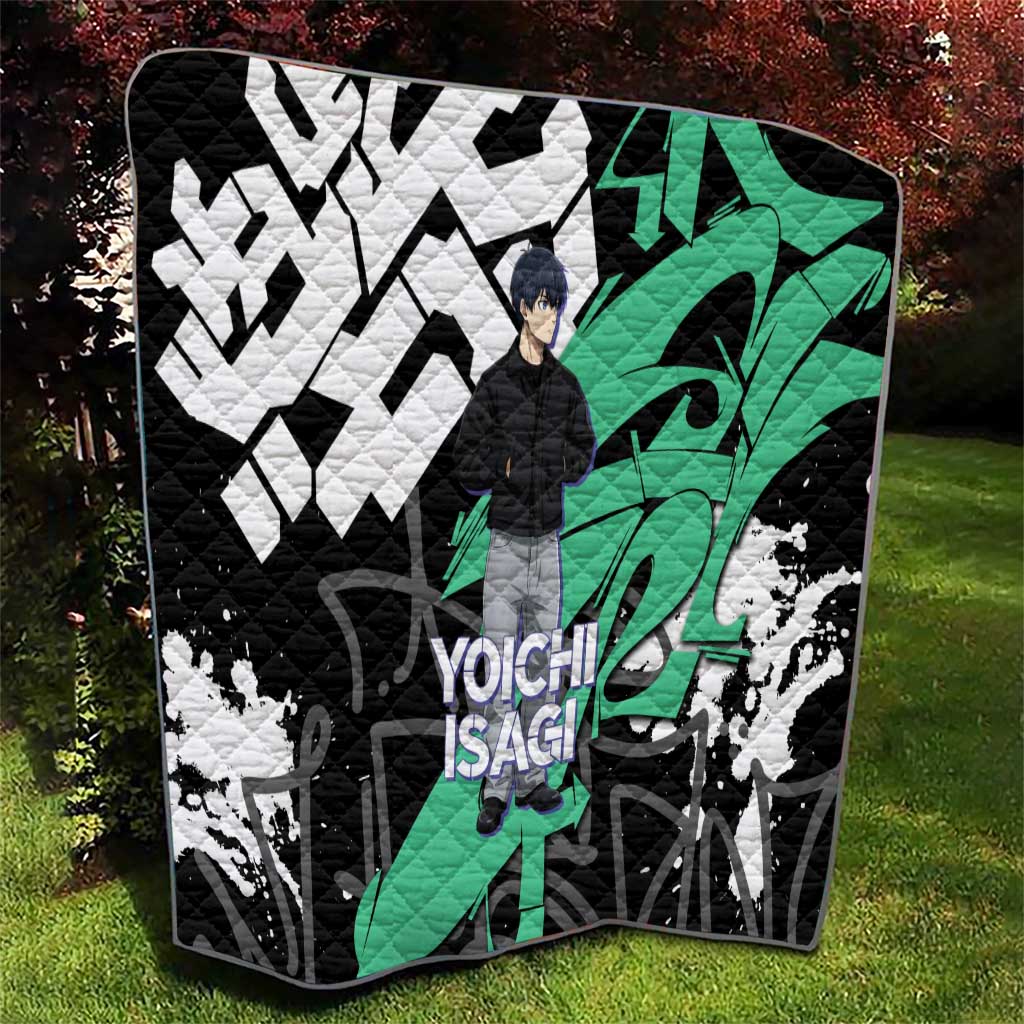 Yoichi Isagi Blue Lock Quilt Green Graffiti Anime Aesthetic