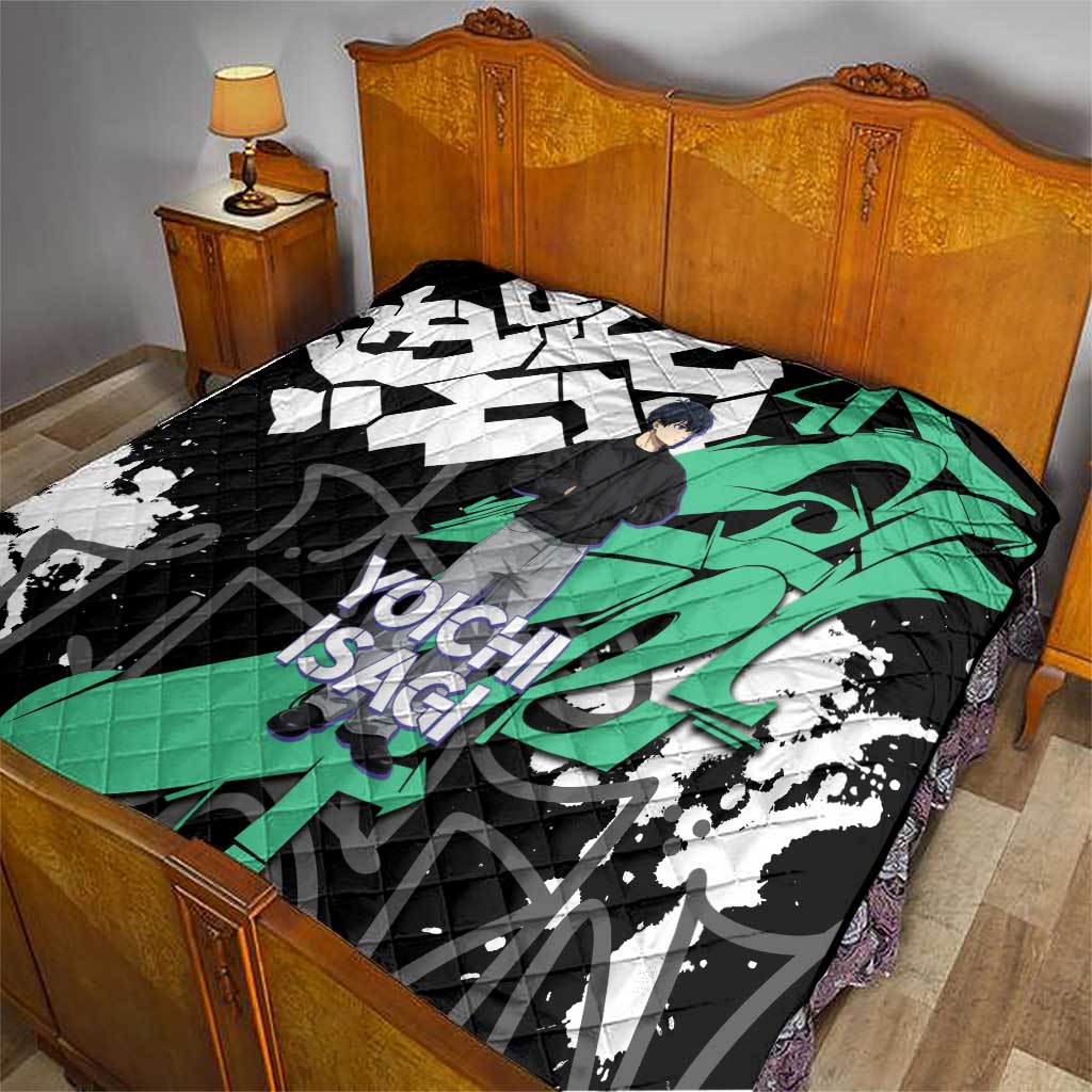 Yoichi Isagi Blue Lock Quilt Green Graffiti Anime Aesthetic