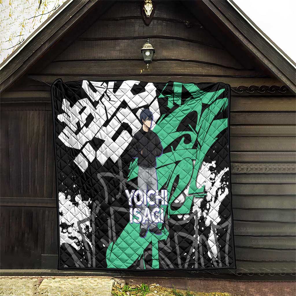 Yoichi Isagi Blue Lock Quilt Green Graffiti Anime Aesthetic