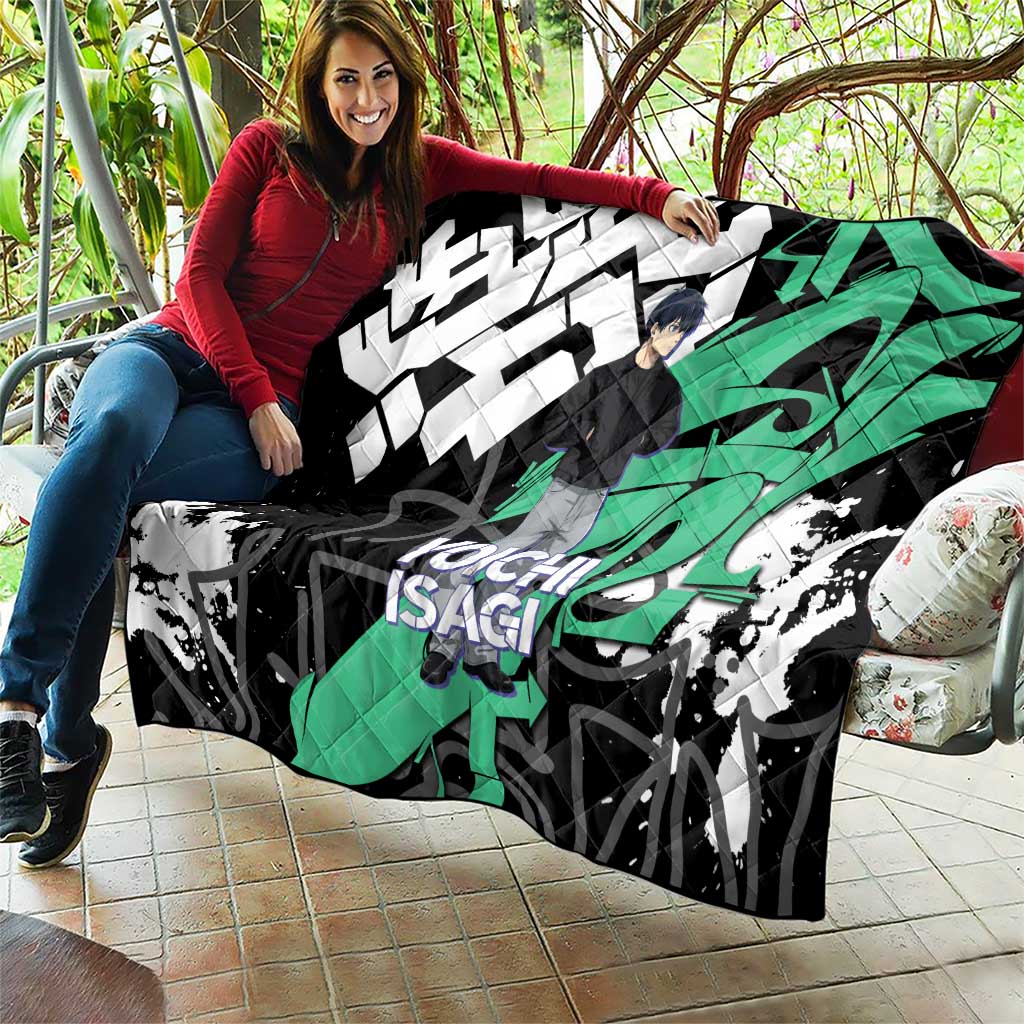 Yoichi Isagi Blue Lock Quilt Green Graffiti Anime Aesthetic