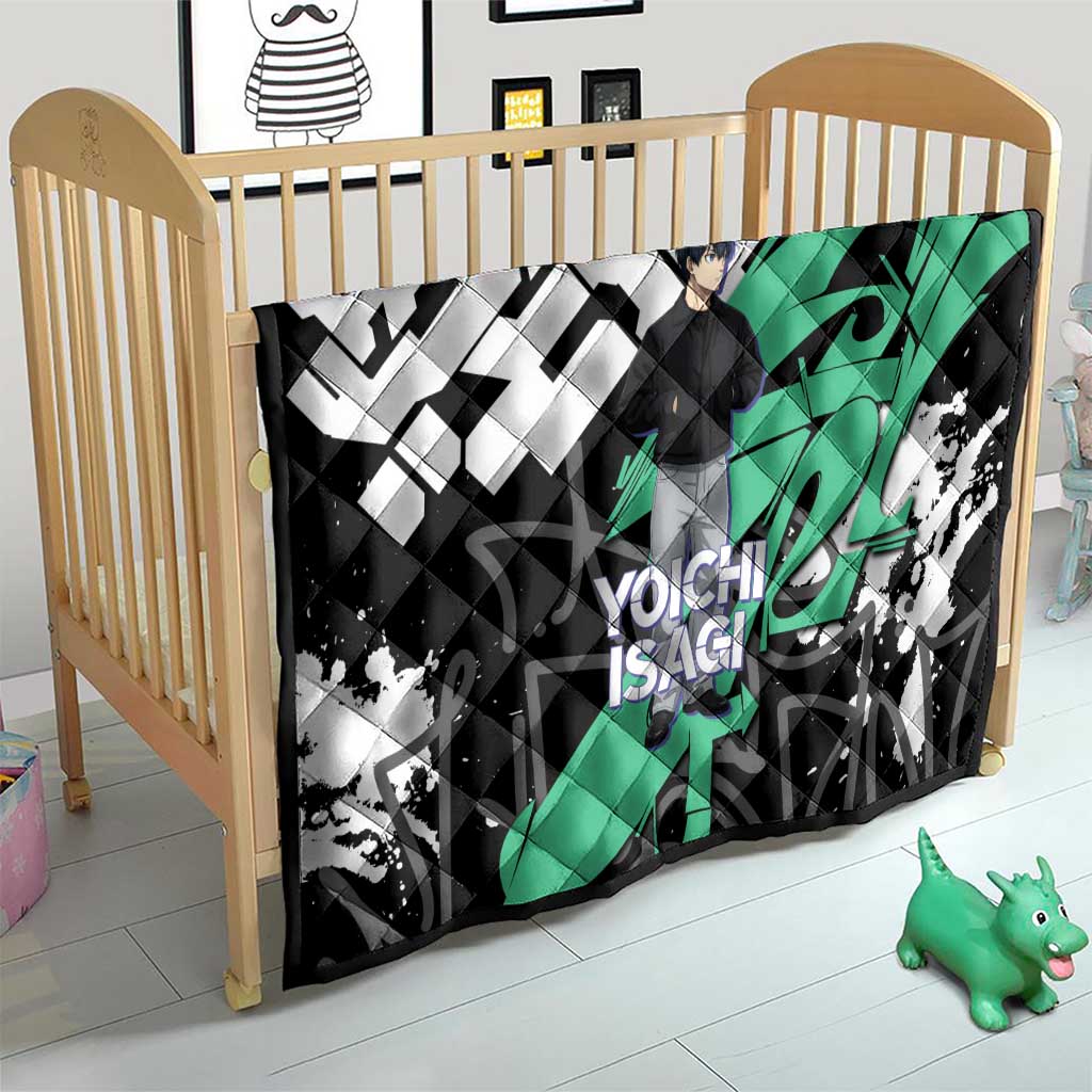 Yoichi Isagi Blue Lock Quilt Green Graffiti Anime Aesthetic