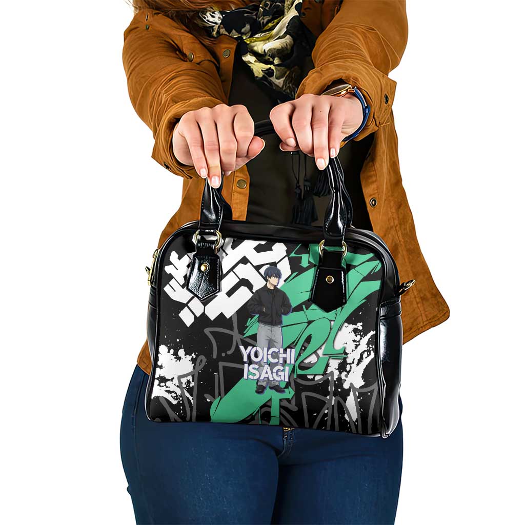 Yoichi Isagi Blue Lock Shoulder Handbag Green Graffiti Anime Aesthetic