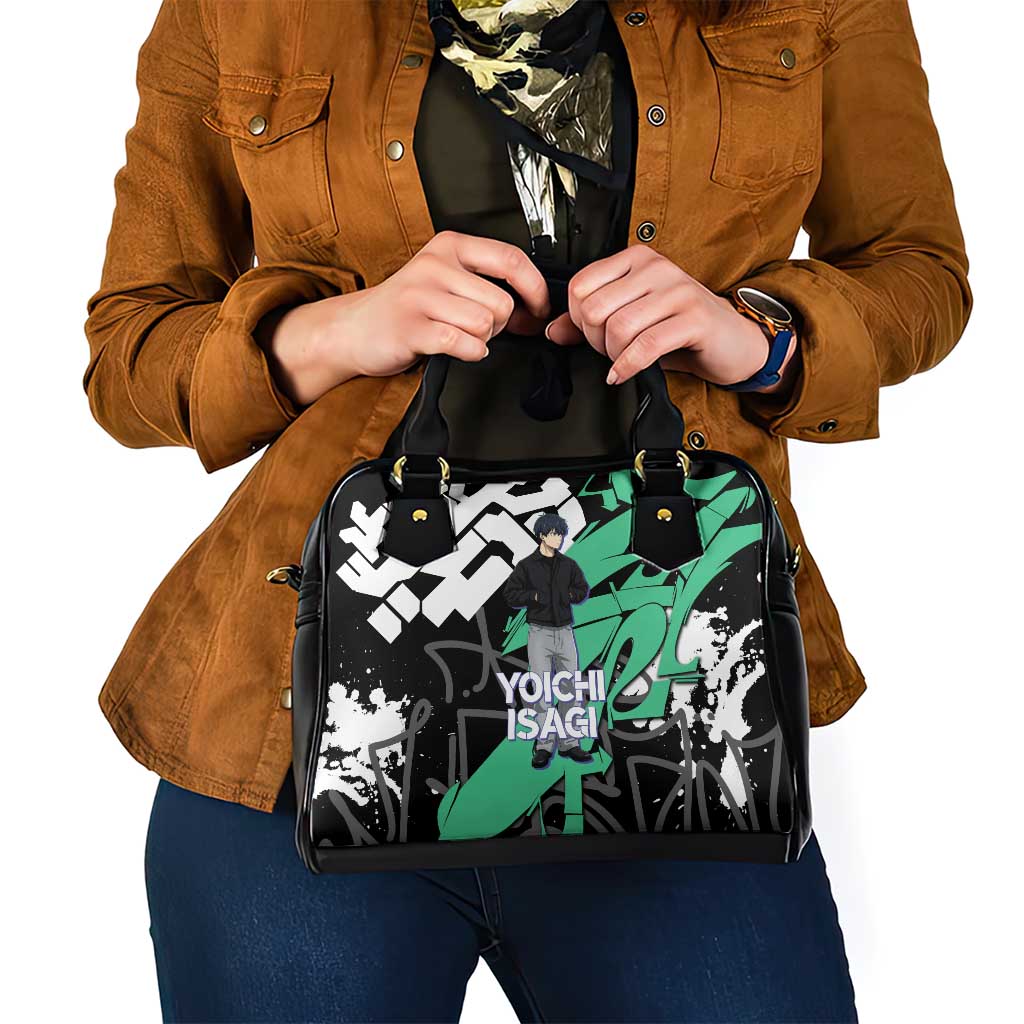 Yoichi Isagi Blue Lock Shoulder Handbag Green Graffiti Anime Aesthetic