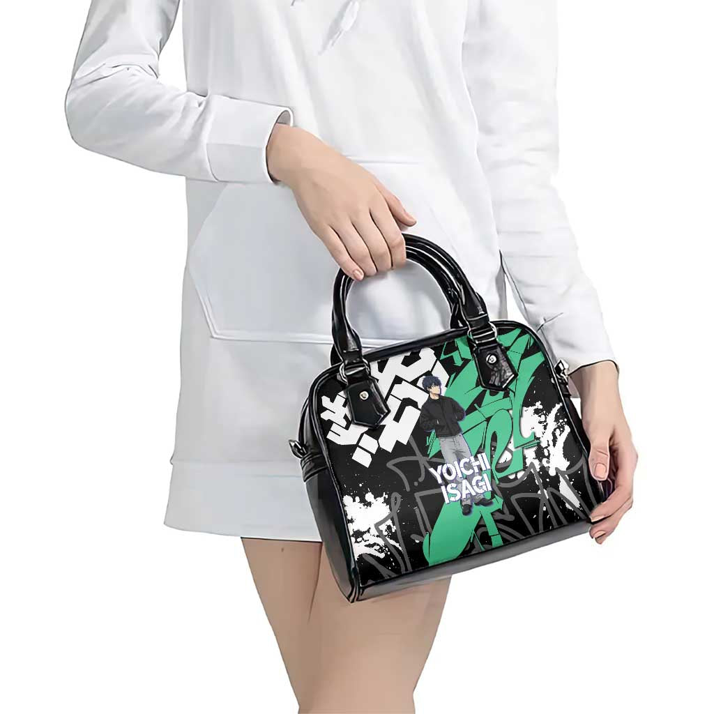 Yoichi Isagi Blue Lock Shoulder Handbag Green Graffiti Anime Aesthetic