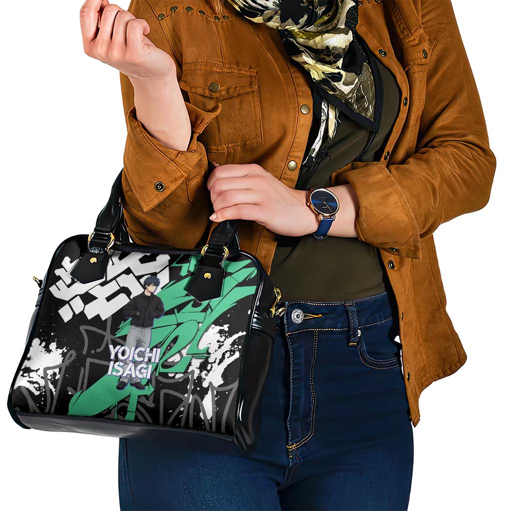 Yoichi Isagi Blue Lock Shoulder Handbag Green Graffiti Anime Aesthetic