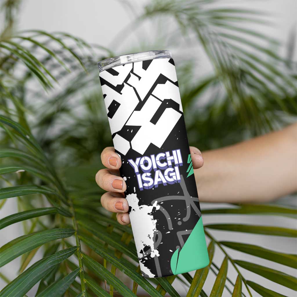 Yoichi Isagi Blue Lock Skinny Tumbler Green Graffiti Anime Aesthetic