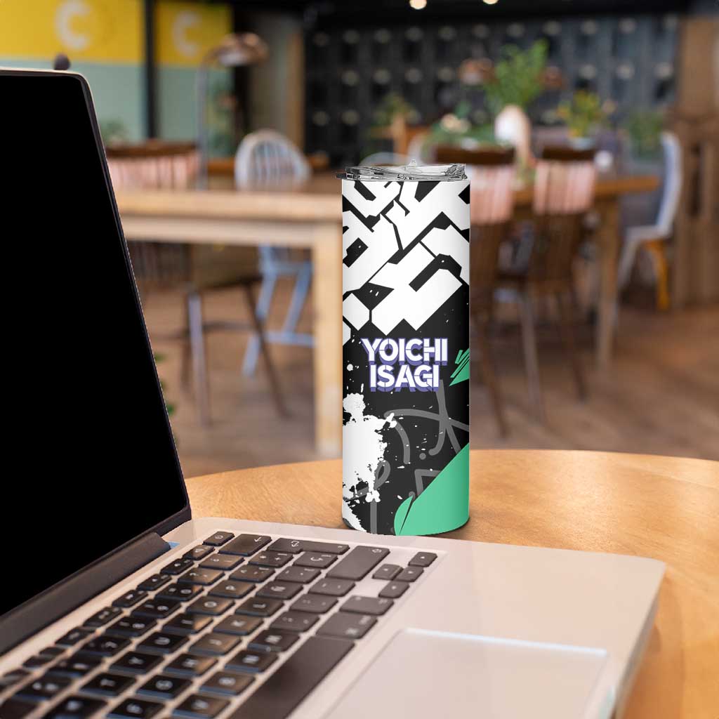 Yoichi Isagi Blue Lock Skinny Tumbler Green Graffiti Anime Aesthetic