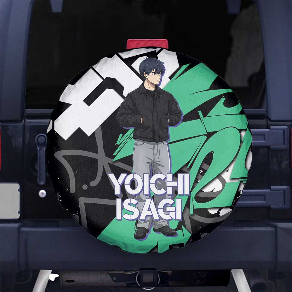 Yoichi Isagi Blue Lock Spare Tire Cover Green Graffiti Anime Aesthetic