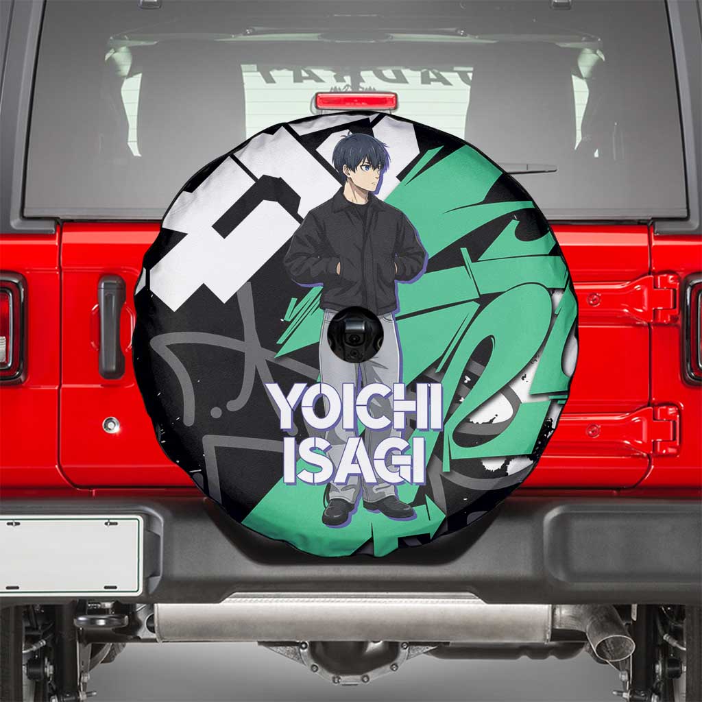 Yoichi Isagi Blue Lock Spare Tire Cover Green Graffiti Anime Aesthetic