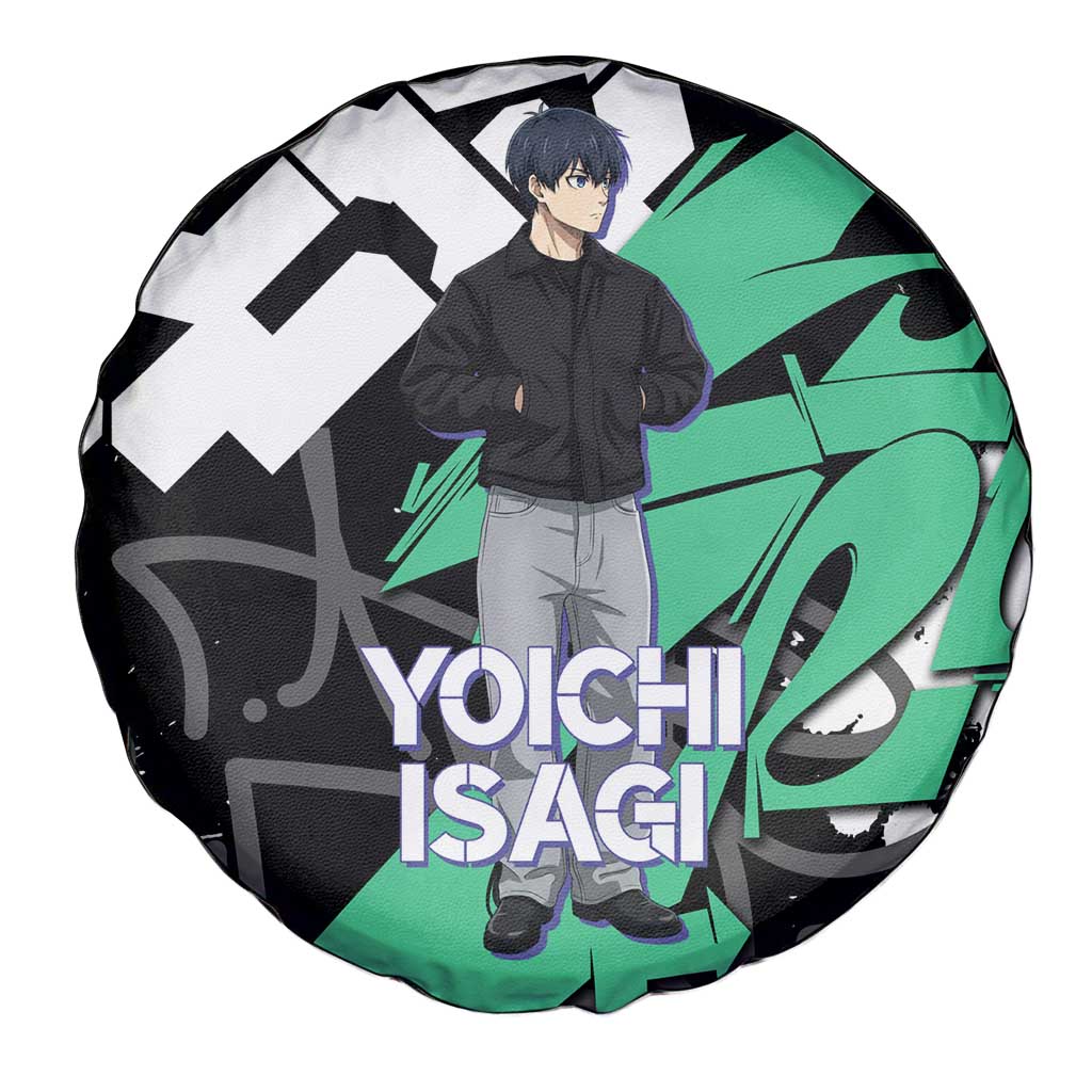 Yoichi Isagi Blue Lock Spare Tire Cover Green Graffiti Anime Aesthetic