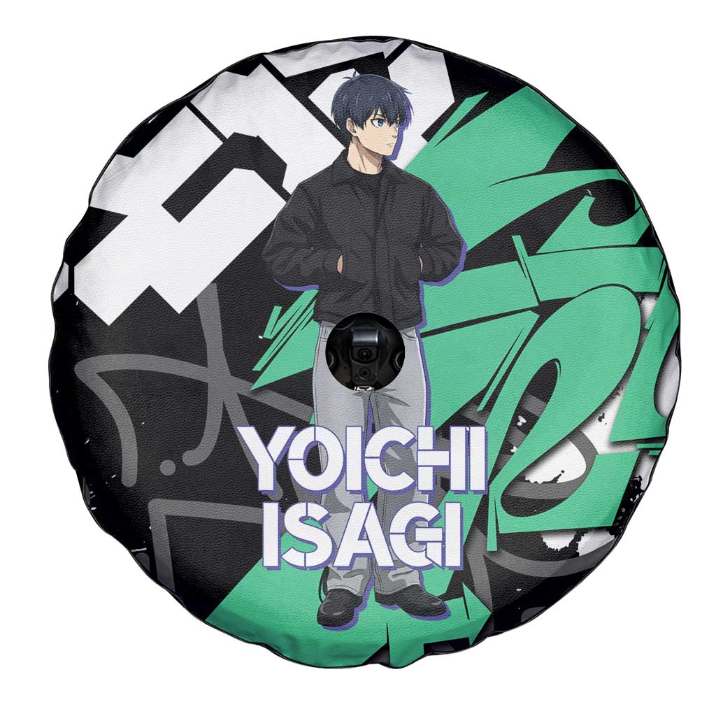 Yoichi Isagi Blue Lock Spare Tire Cover Green Graffiti Anime Aesthetic