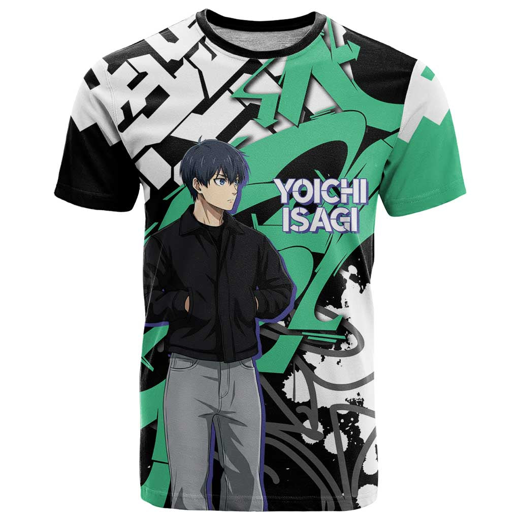 Yoichi Isagi Blue Lock T Shirt Green Graffiti Anime Aesthetic