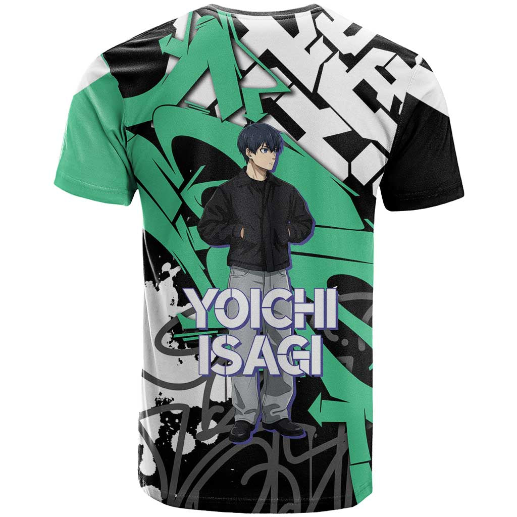 Yoichi Isagi Blue Lock T Shirt Green Graffiti Anime Aesthetic