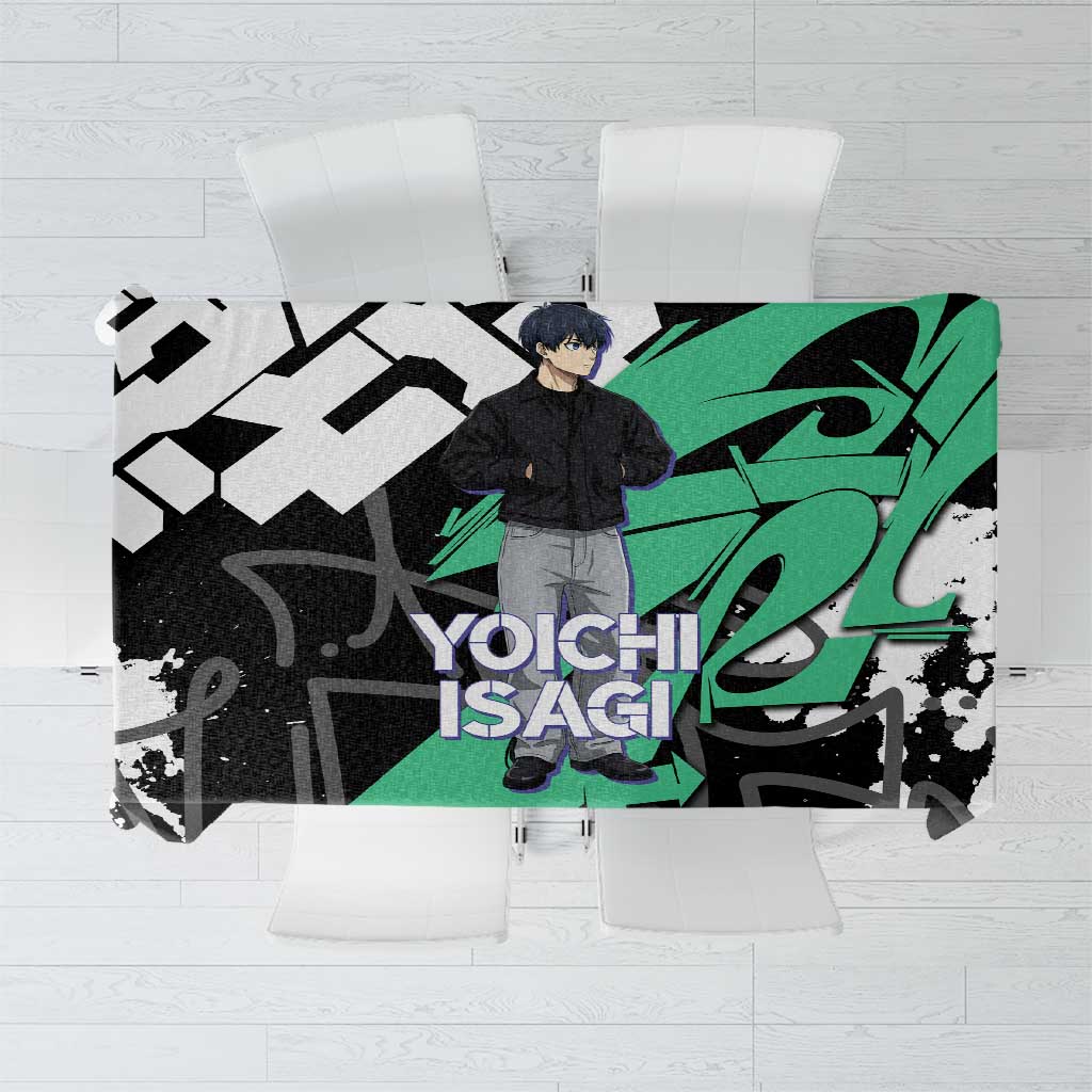 Yoichi Isagi Blue Lock Tablecloth Green Graffiti Anime Aesthetic