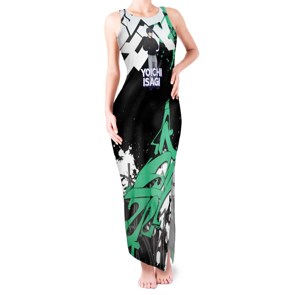 Yoichi Isagi Blue Lock Tank Maxi Dress Green Graffiti Anime Aesthetic