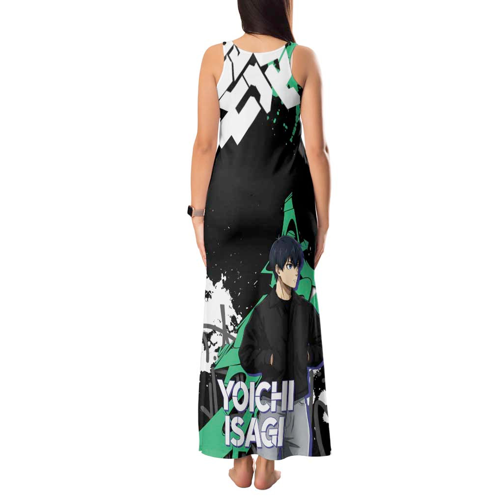 Yoichi Isagi Blue Lock Tank Maxi Dress Green Graffiti Anime Aesthetic