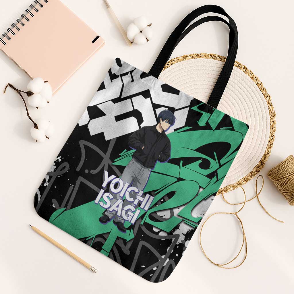 Yoichi Isagi Blue Lock Tote Bag Green Graffiti Anime Aesthetic
