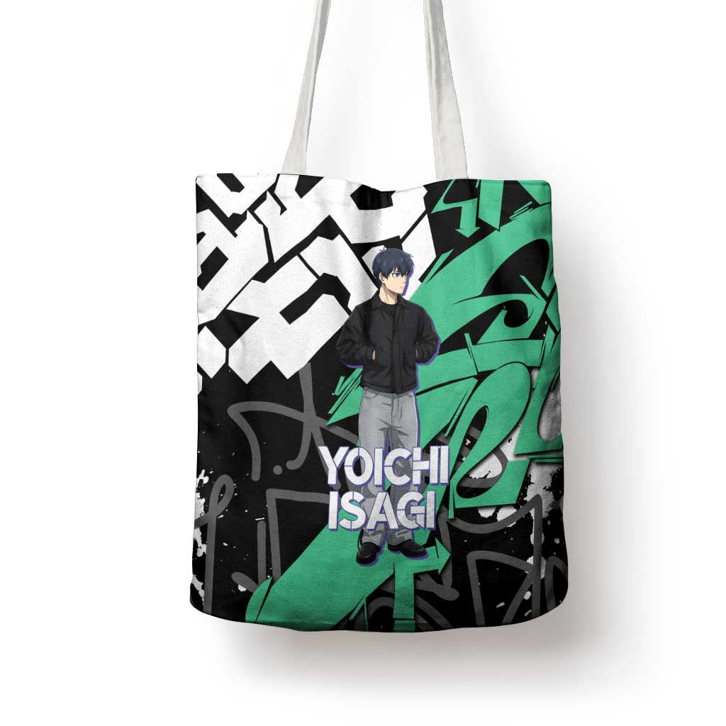 Yoichi Isagi Blue Lock Tote Bag Green Graffiti Anime Aesthetic