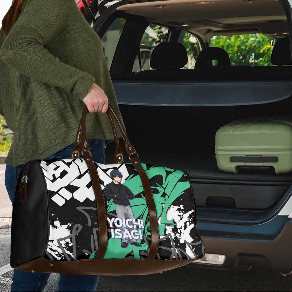 Yoichi Isagi Blue Lock Travel Bag Green Graffiti Anime Aesthetic