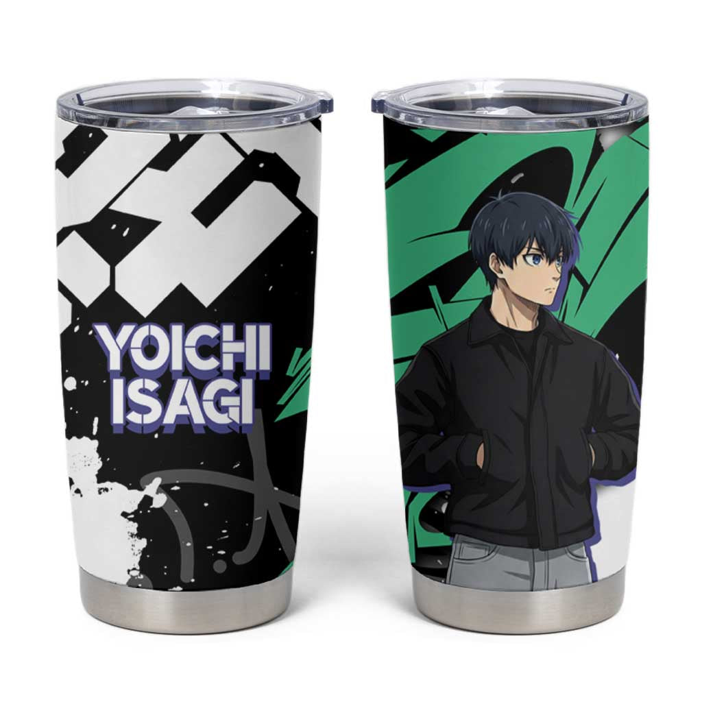 Yoichi Isagi Blue Lock Tumbler Cup Green Graffiti Anime Aesthetic