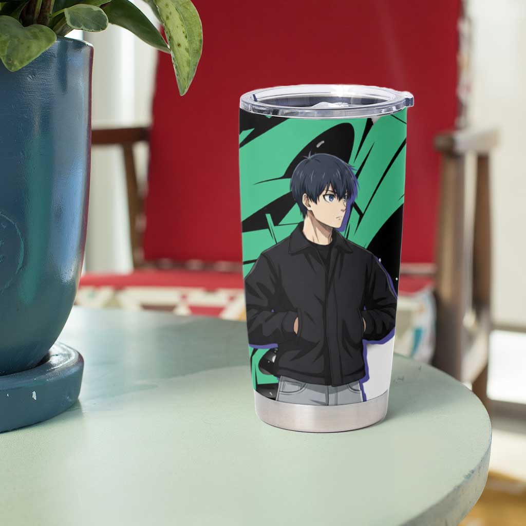 Yoichi Isagi Blue Lock Tumbler Cup Green Graffiti Anime Aesthetic