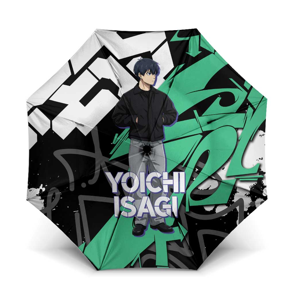 Yoichi Isagi Blue Lock Umbrella Green Graffiti Anime Aesthetic