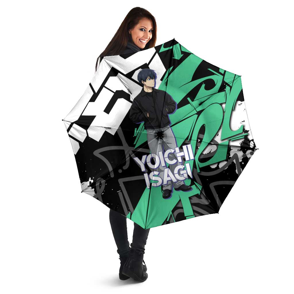 Yoichi Isagi Blue Lock Umbrella Green Graffiti Anime Aesthetic