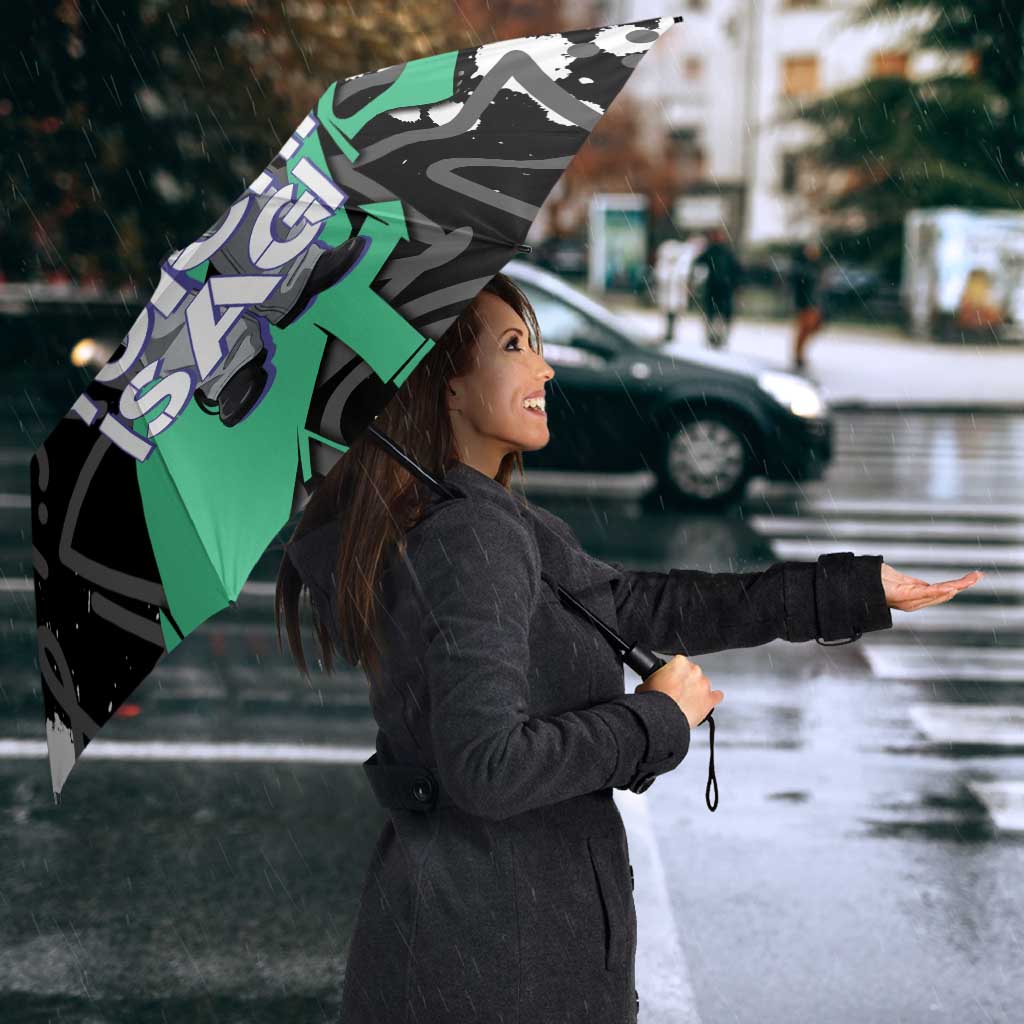 Yoichi Isagi Blue Lock Umbrella Green Graffiti Anime Aesthetic