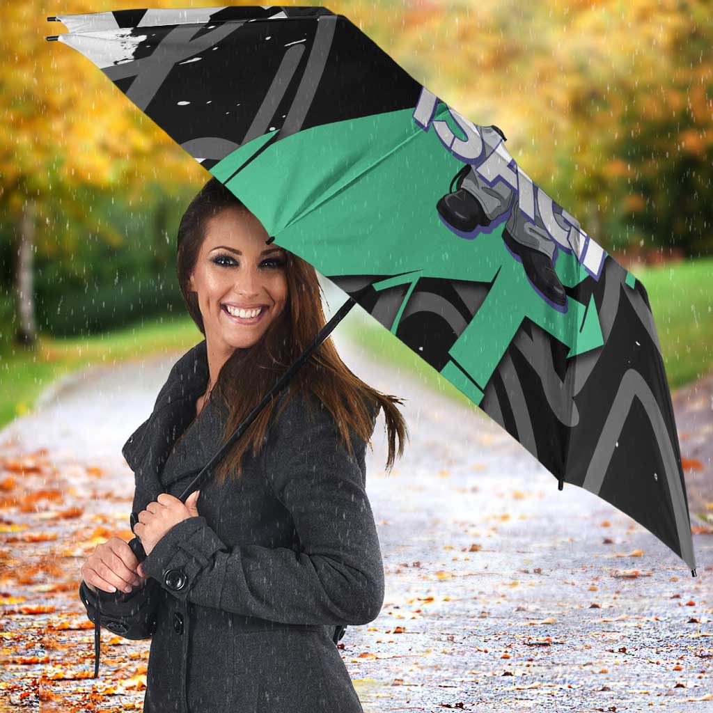 Yoichi Isagi Blue Lock Umbrella Green Graffiti Anime Aesthetic
