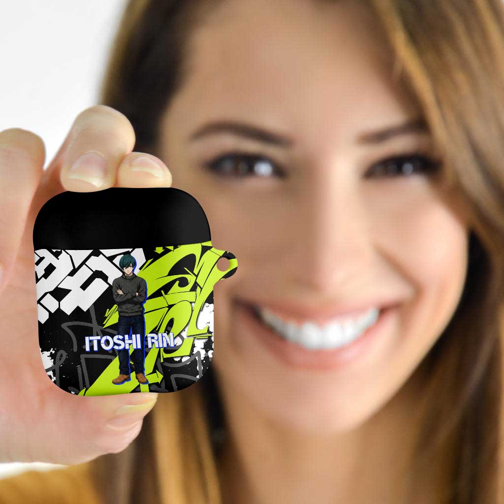Itoshi Rin Blue Lock AirPods Case Urban Graffiti Street Art Style