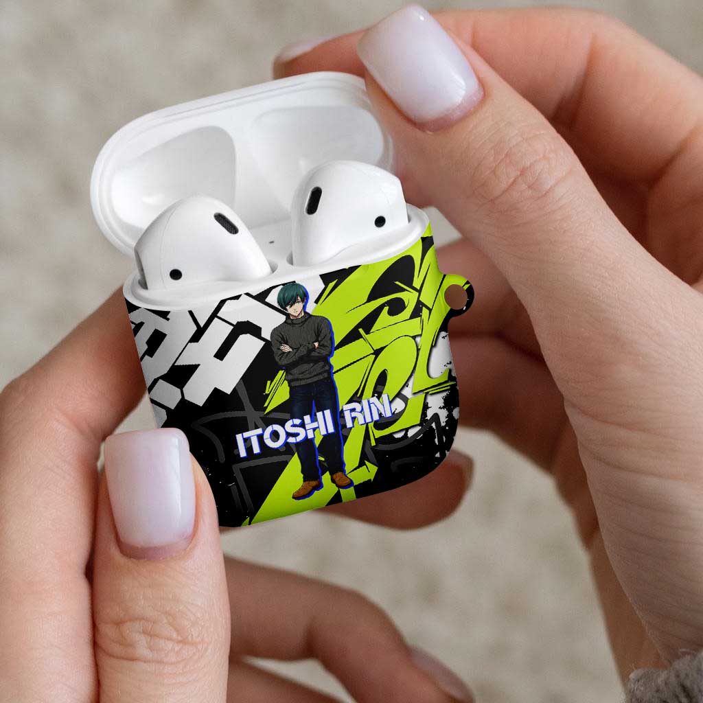 Itoshi Rin Blue Lock AirPods Case Urban Graffiti Street Art Style
