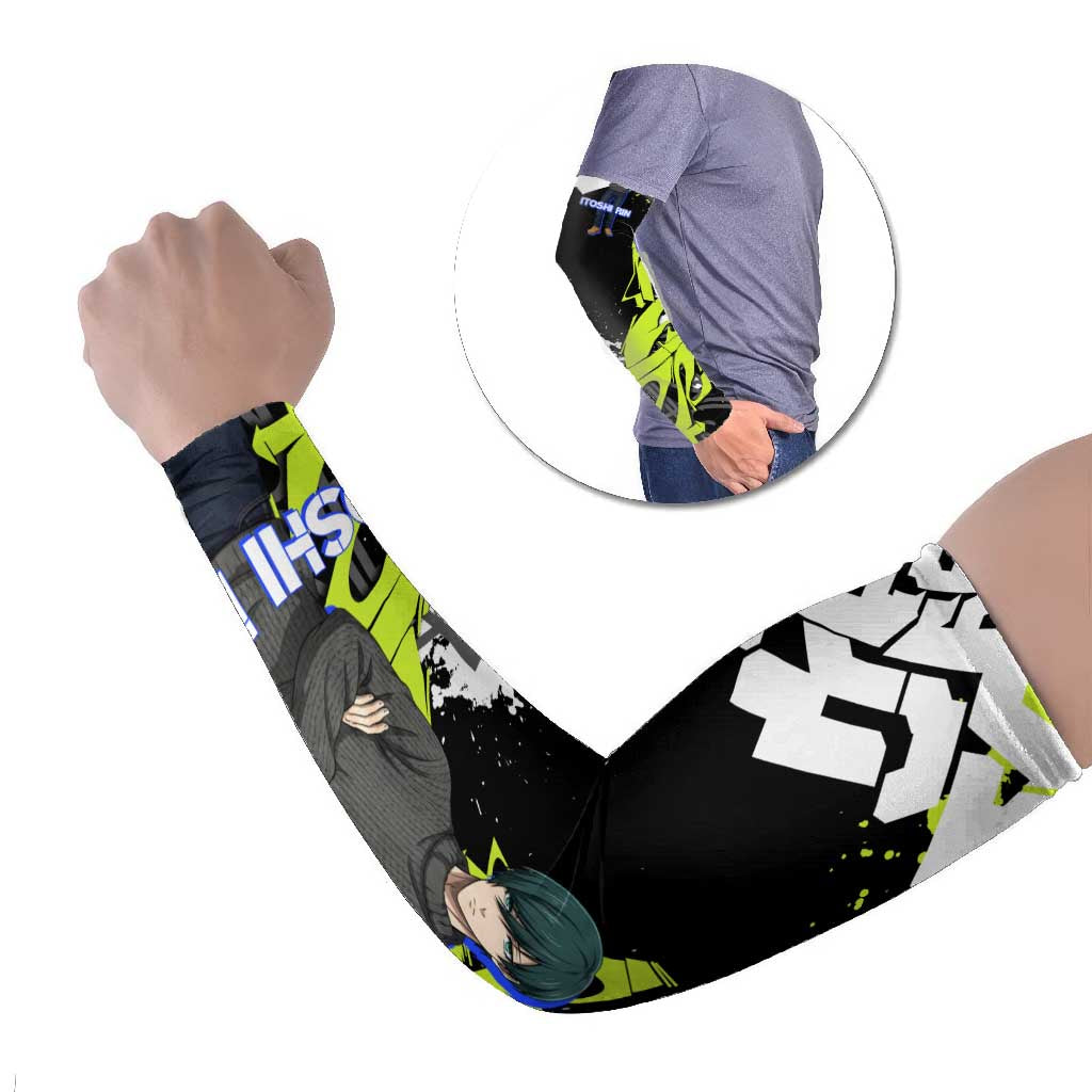 Itoshi Rin Blue Lock Arm Sleeves Urban Graffiti Street Art Style