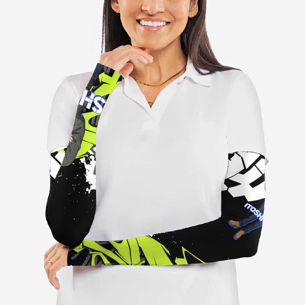 Itoshi Rin Blue Lock Arm Sleeves Urban Graffiti Street Art Style