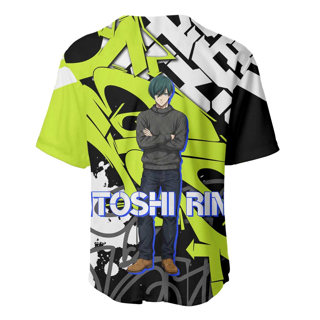 Itoshi Rin Blue Lock Baseball Jersey Urban Graffiti Street Art Style