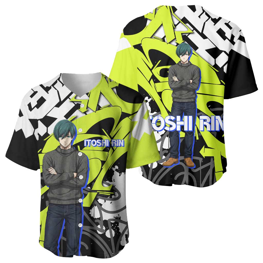 Itoshi Rin Blue Lock Baseball Jersey Urban Graffiti Street Art Style