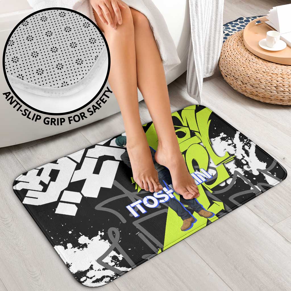 Itoshi Rin Blue Lock Bathroom Set Urban Graffiti Street Art Style