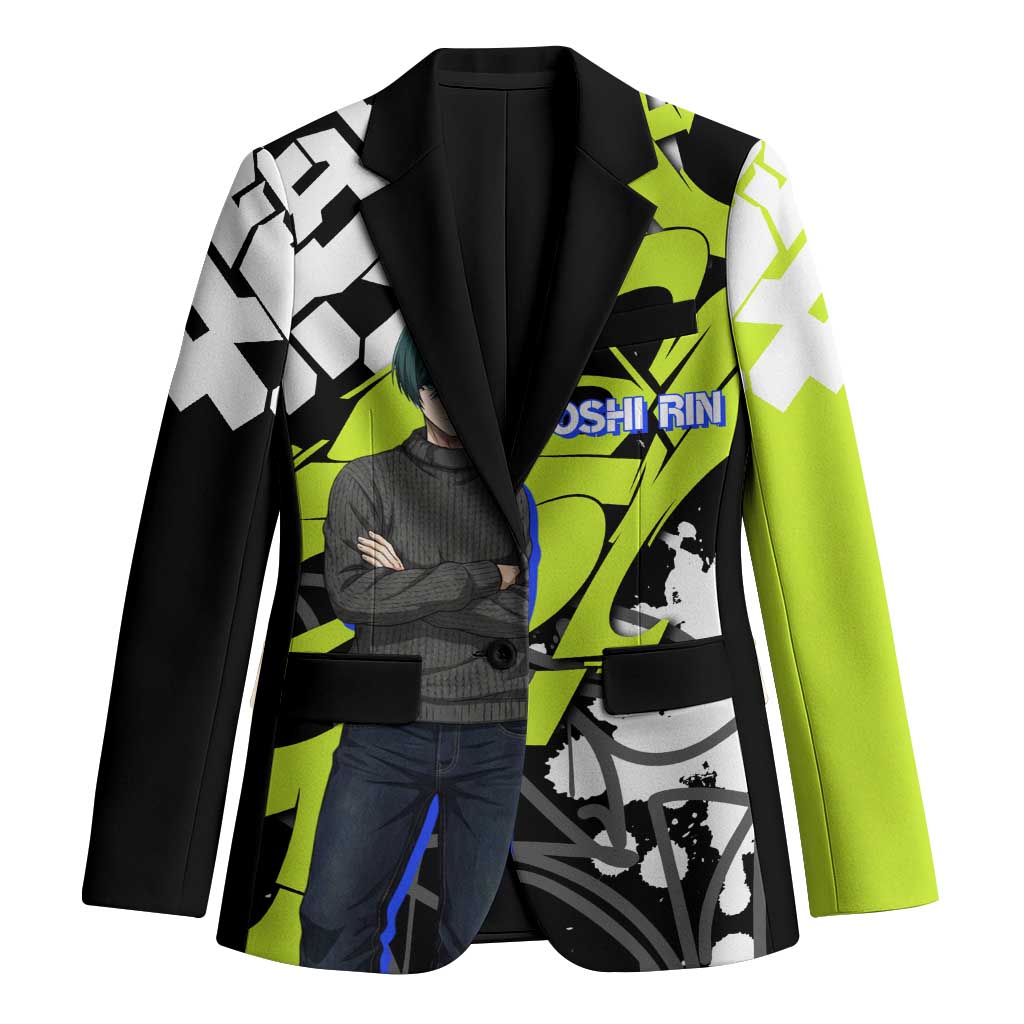 Itoshi Rin Blue Lock Blazer Urban Graffiti Street Art Style